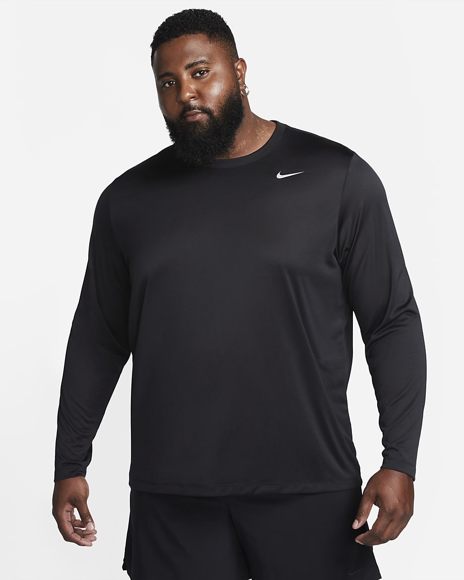 Nike Dri-Fit The Nike Tee Long Sleeve Black XXL shops